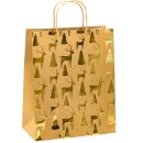 Weihnachten  Geschenktüte  Kraftpapier - Golddruck...