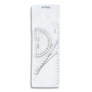 Geometrie- Set 4 Teile 20 cm Lineal VE20