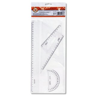 Geometrie- Set 4 Teile 30 cm Lineal VE30