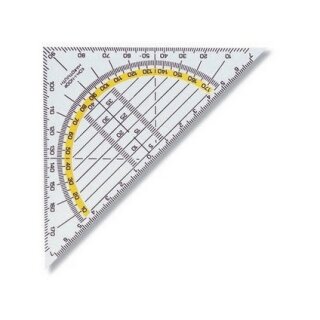Geo- Dreieck 45° mit gelber Skala / 14 cm Lineal VE50