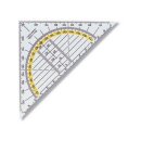 Geo- Dreieck 45° mit gelber Skala / 14 cm Lineal VE50