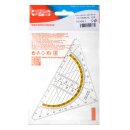 Geo- Dreieck 45° transparent mit gelber Skala - 14 cm...