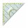 Geo- Dreieck 45° transparent mit gelber Skala und Griff - 22 cm Lineal /180° Winkelmesser