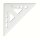 Dreieck - Plast  45° - extra groß  / 16 cm Lineal + 9 Ausschnitte