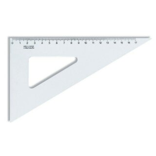 Dreieck - Plast  60° - groß  / 17 cm Lineal  - Transparent