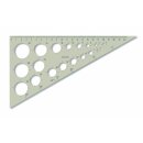 Schablone - Dreieck / Lochkreisschablone 22 cm Lineal VE50