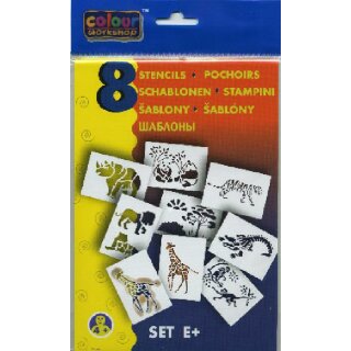 Blo Pen - Schablonen 8er Pack Wildtiere - E+ -