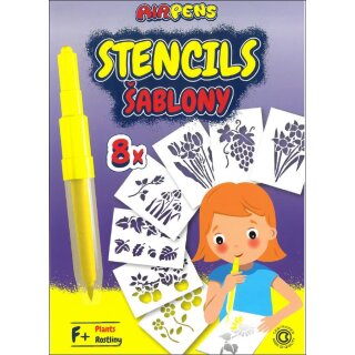 Blo Pen - Schablonen 8er Pack Blumen - F+ -