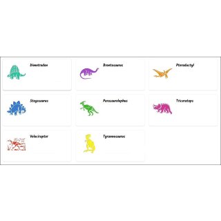Blo Pen - Schablonen 8er Pack Dinosaurier - G+ -