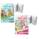 Malbuch Pop-up Malbuch A4 - 8 Seiten , 2fach sortiert