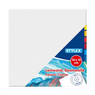 Keilrahmen Stylex - 10 cm  x 10 cm , Leinwand - 280 g/m² , eingeschweißt