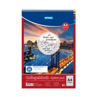 Collegeblock  A4 kariert " Links-/ Rechtshänder" - perforiert mit Innen- und Außenrand, 80 Blatt - 60g/m²