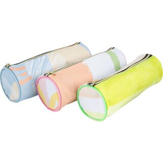 Kramtasche  Faulenzerrolle- Trenddesign, 24 x 8 x 8 cm, sortiert in 3 Farben/Designs