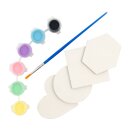 Bastelset DIY "Leinwand-Magnete Malset" im 4er Set