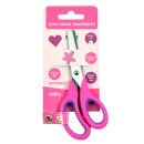 Schere - Bastelschere Kinderschere- Rundspitze, Extra Soft Grip ,13,5 cm - Rosa -