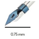 Schriftfedern - HI-4005 / 0,75 - Zierschriftfeder,  Redisfeder, Ornamentfeder, im 5er Pack