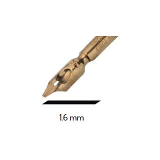 Schriftfedern - Kalligrafiefedern HI-70/L1,6 mm Bandzugfedern linksgeneigt, im 5er Pack