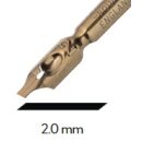 Schriftfedern - Kalligrafiefedern HI-70/L2,0 mm Bandzugfedern linksgeneigt, im 5er Pack