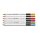 Textmarker Trockenstifte farblich sortiert im  6er Set