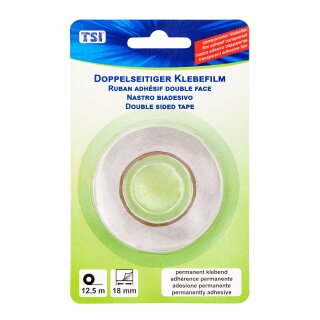 Klebeband doppelseitig 12,5 m x 18 mm im Blister VE 12