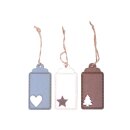 Weihnachten  Geschenkanhänger Holz, 75 mm x 40mm -...