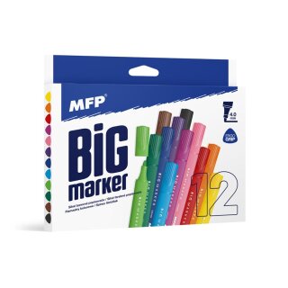 Fasermaler "BIG JUMBO" mit einer 4 mm Spitze, 12er Pack