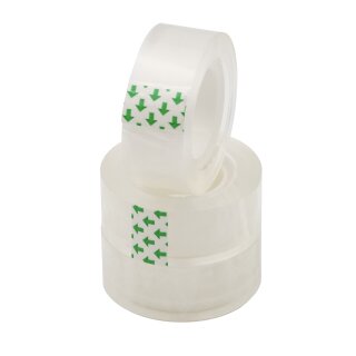 Klebefilm 19 mm x 25 m - kristall-klar, im 3er Pack