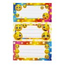 Etiketten Buch,- Heftetiketten " SMILEY " 3 x 3 Stück
