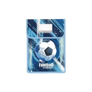 Dokumententasche - Heftbox A4 , PP- Material "Fußball"  mit Klettverschluss