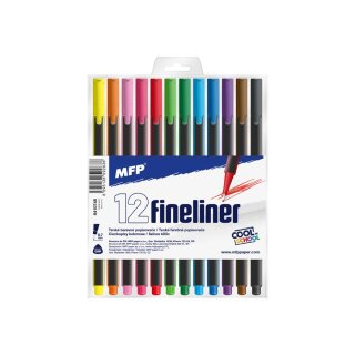 Fineliner MFP- Fineliner, 0,7 mm Strichstärke, farblich sortiert, im 12er Pack