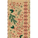 Flachtüte mit Weihnachtsmotiv, Plain-Kraftpapier...