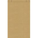 Flachtüte unbedruckt, Kraftpapier braun gerippt...