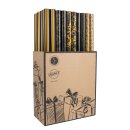 Geschenkpapier "Gold/Schwarz Chic Design" 2 m x 70 cm , ca. 60 g/m² , sortiert