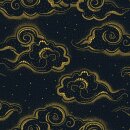 Geschenkpapier "Gold/Schwarz Chic Design" 2 m x 70 cm , ca. 60 g/m² , sortiert