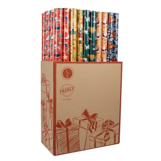 Geschenkpapier "Kinder- Weihnatsdesign" 2 m x 70 cm , ca. 60 g/m² , sortiert