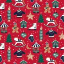 Geschenkpapier "Kinder- Weihnatsdesign" 2 m x 70 cm , ca. 60 g/m² , sortiert