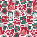 Geschenkpapier "Weihnachts- und Winterdesign" 2 m x 70 cm , ca. 50 g/m² , sortiert