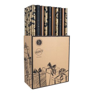 Geschenkpapier "Dunkles Design" 2 m x 70 cm , extra stark ca. 80 g/m² , sortiert