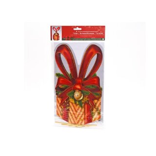 Zellglasbeutel / Folien- CPP- Beutel "Weihnachtsgeschenk " 18,0  x 30,0 cm  - im 4er Pack
