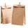 Geschenktüte DIY- Kraftpapiertüten uni braun 60 g/m² -  21 cm x 12 cm x 6 cm, im 6er Pack