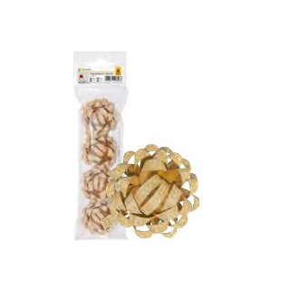 Geschenkband Mini-Schleifen "Glitter- Mix Rosetten" Ø 4 cm, Farb-Mix, selbstklebend, im 4er Set
