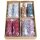 Geschenkband Mini-Schleifen "Glitter- Mix Rosetten" Ø 4 cm, Farb-Mix, selbstklebend, im 4er Set