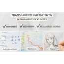 Haftnotizen transparent - DIN A6 - selbstklebend , 50 Blatt im Polybeutel