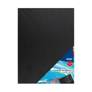 Keilrahmen Stylex - 30 cm x 40 cm , Leinwand - schwarz , eingeschweißt