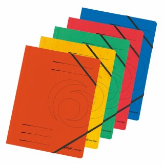 Gummizugmappe- Eckspanner  A 4  farblich sortiert, im 5er Pack