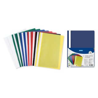 Schnellhefter - Plasthefter A4 / PP - farblich sortiert , im 10er Pack