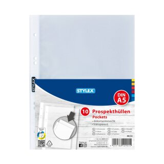 Prospekthülle A 5 10er Pack genarbt VE10