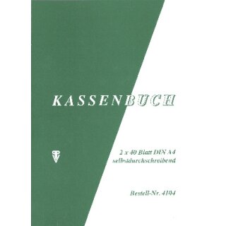 Kassenbuch A 4 2 x 40 Blatt s. d. VE5