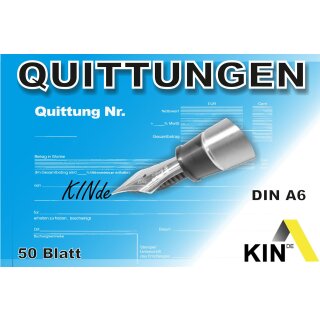 Quittungsblock Standard A 6 50 Blatt geleimt VE25