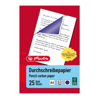 Blaupapier Durchschreibpapier A 4 Einlegemappe mit 25...